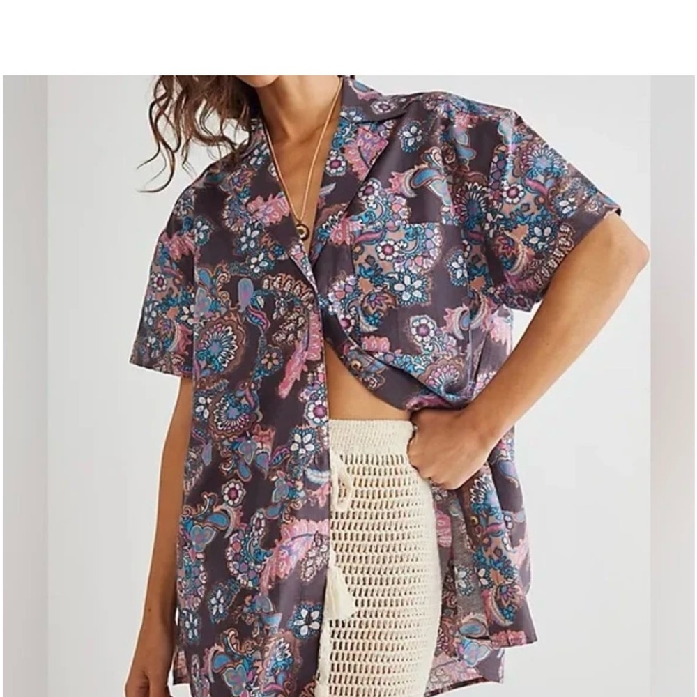 We The Free Multicolor Paisley Button Down Shirt